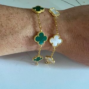 Alhambra GREEN Malachite Bracelet